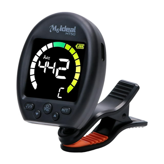 MERIGLARE Guitar Tuner Practical Professional Clip on Tuner for Ukulele Cello Violin Black