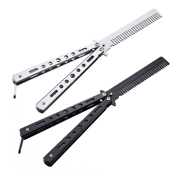 Peines De Entrenamiento Cuchillo Mariposa Acero Inoxidable 2 PCS