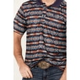 thumbnail image 3 of Rank 45 Men's 45&Reg; Lusaka Southwestern Print Short Sleeve Polo Shirt Dark Blue Medium  US, 3 of 4