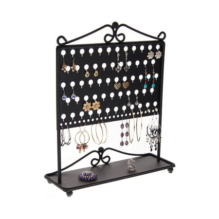 Angelynn S Earring Holder Stand Jewelry Organizer Display Tree Earring Holder Stand Jewelry Organizer Display Tree Storage Rack With Tray Angelynn S Ginger Black