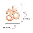 thumbnail image 4 of Bling Jewelry Womens Buddhist Zen Ohm Symbol Stud Earrings in Rose Gold Sterling Silver, 4 of 5