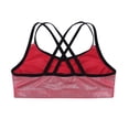 thumbnail image 4 of DPOIS Girls' Team Basic Double Cross Crop Bra Sports Top Ballet Dance Gymnastics Dancewear, 4 of 7