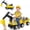 Yellow, variant on Gymax Kids Ride on Tractor 2-In-1 Ride on Push Car w/Detachable Trailer Rake Shovel Yellow