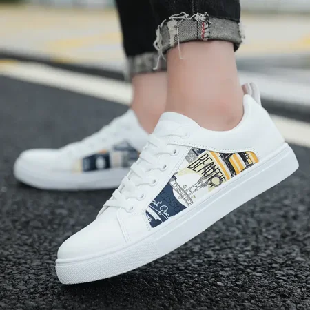 

Men‘s Letter Graphic Print Casual Skate Shoes Fashion Sneakers