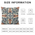 thumbnail image 5 of Qinduosi Mandala Throw Pillow Case Blue Orange Vintage Paisley Ethnic Flower Pillow Cover Decorative Square Accent for Sofa Chair White, 5 of 5