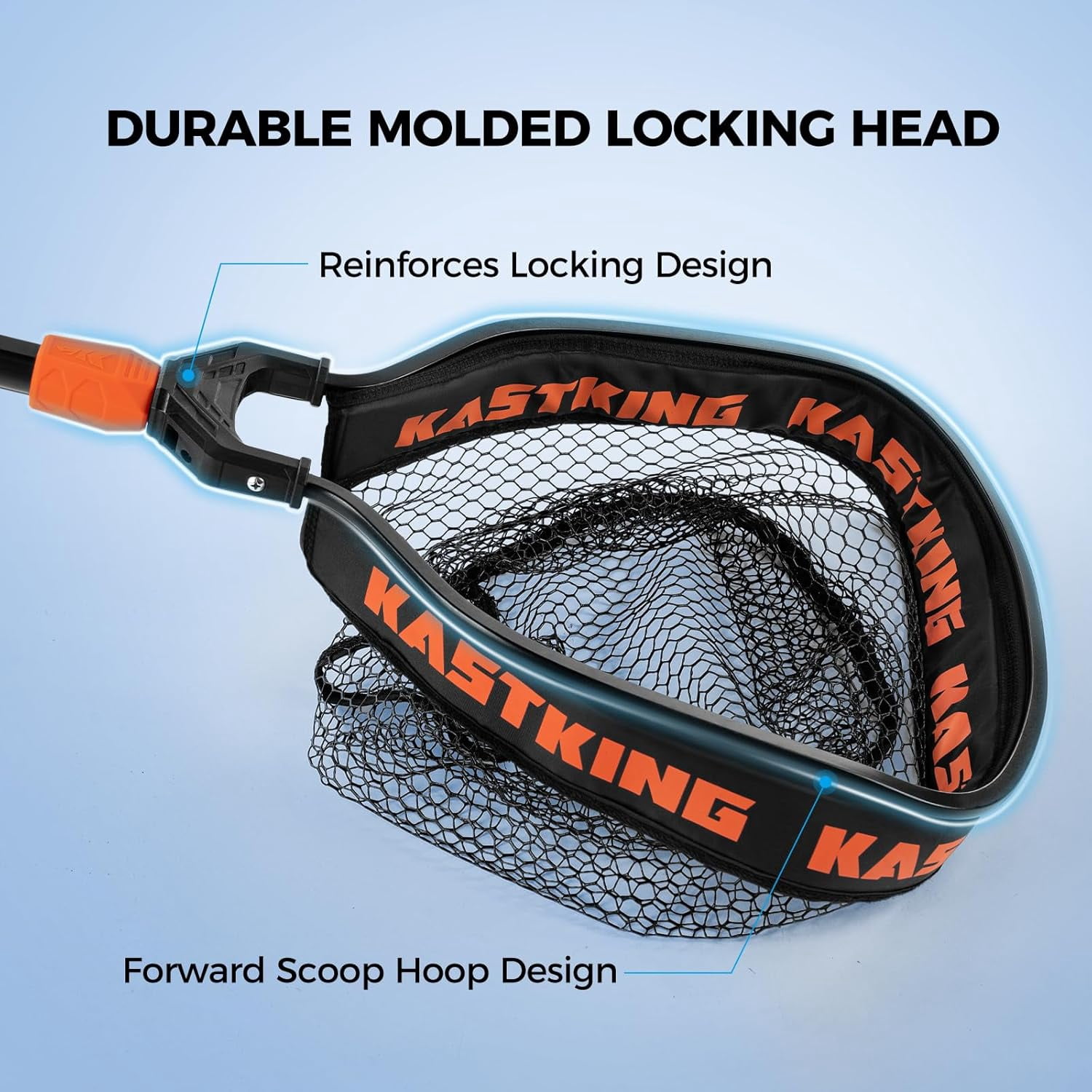 KastKing Fishing Net, Pvc Net - 32" Total Length (Fixed Handle)  Aluminum Handle, Non-Slip Hi-Vis Grip, Compact with Storage Bag and Lanyard, Kayak, Lake and River Fishing Titanet