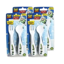4 Pack - Playtex Disney Pixar Toy Story Utensil Set, Fork and Spoon, 12m 