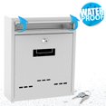 thumbnail image 2 of SereneLife SLMAB04 Outdoor Metal Wall Mount Secure Locking Mailbox (2 Pack), 2 of 8