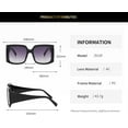 thumbnail image 5 of Large Frame Square Men and Women Sunglasses (Color : F, Size : Medium), 5 of 5