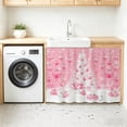 thumbnail image 3 of Pink Christmas Balls Small Sink Skirt 10"Wx11"L, Dustproof Under Sink Curtain with Self Adhesive Tape, Xmas Tree Snowflake Cabinet Curtain Cover for Bathroom Vanity, Kitchen Storage Shelf, RV, 3 of 9