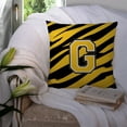 thumbnail image 3 of Letter G Initial Tiger Stripe - Black Gold  Fabric Decorative Pillow, 3 of 4