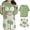 Green, variant on Tnhcen Women's 2 Piece Pajama Short Sets Soft Pjs Summer Lounge Set With Breast Pad Homewear Set M-XL