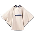 thumbnail image 1 of EeaseCA Poncho Imperméable pour Enfants Cape de Pluie à Capuche une Pièce (Beige) - Taille G, 1 of 7