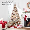 thumbnail image 6 of Best Choice Products 6ft Pre-Lit Holiday Christmas Pine Tree w/ Snow Flocked Branches, 250 Warm White Lights, 6 of 9