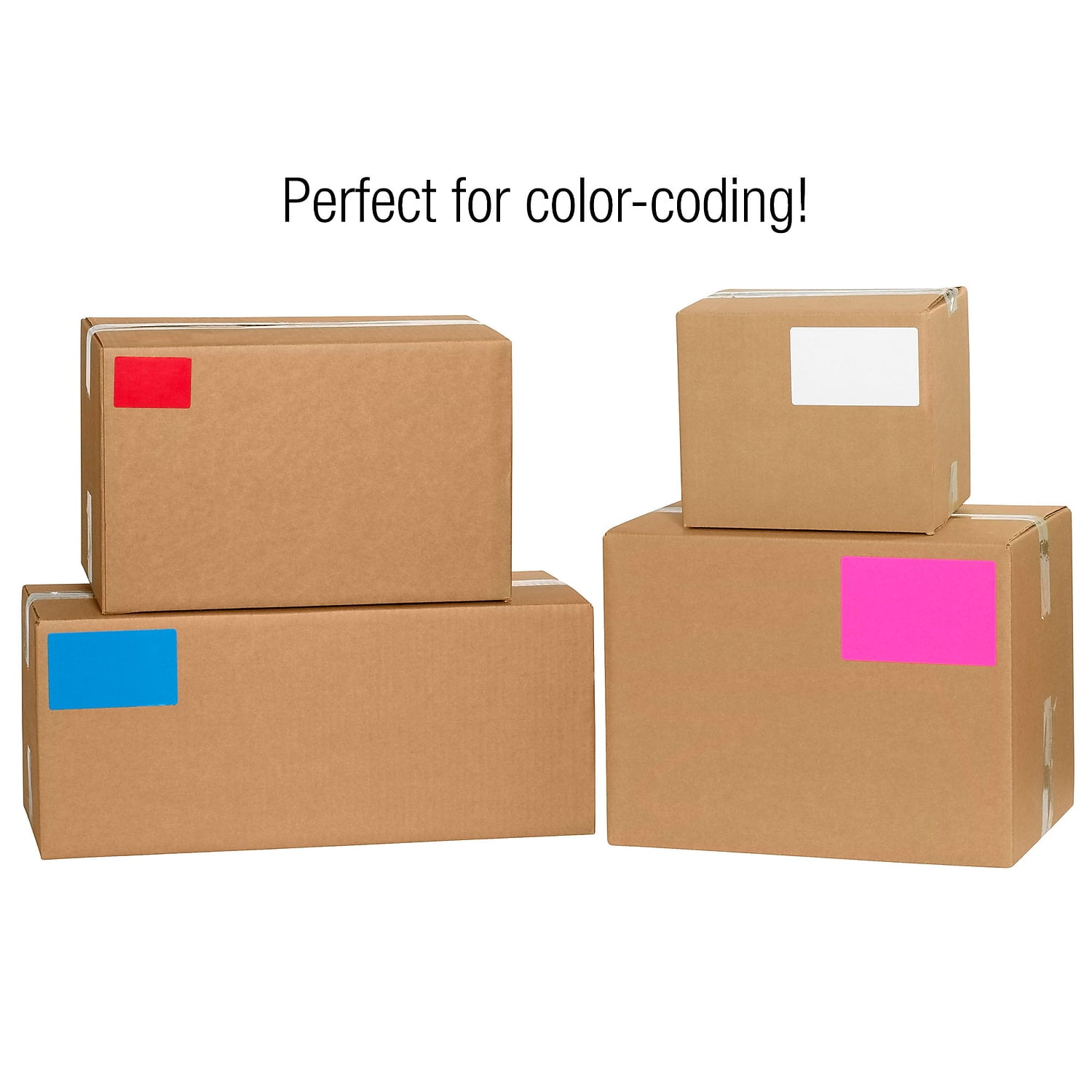 Tape Logic Inventory Rectangle Labels 5" x 7" Fluorescent Yellow 500/Roll DL639L