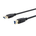 thumbnail image 2 of Monoprice USB 3.0 Cable - 1.5 Feet - Black | USB Type-A Male to USB Type-B Male, compatible with Brother, HP, Canon, Lexmark, Epson, Dell, Xerox, Samsung and More - Select Series, 2 of 6