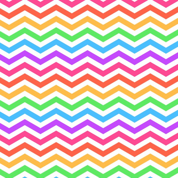 Rainbow Chevrons Zigzag Pattern Premium Roll Gift Wrap Wrapping Paper
