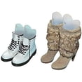 thumbnail image 4 of 2 Paires de Chaussures de Mise en Forme en Plastique Réutilisables Arbre pour Bottes Hautes et Courtes Inserts Automatiques Support Chaussures de Mise en Forme Arbre pour Femmes (18 Pouces), 4 of 8