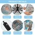 thumbnail image 4 of 21" Inch Auto Open Close Folding Umbrella Windproof Waterproof Full Print 8-Rib Compact Travel Umbrella for Rainy Days Cartoon Japanese Streetscape, 4 of 8