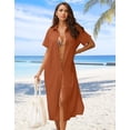 thumbnail image 3 of Zeagoo Womens Summer Dress Short Sleeve Casual Summer Sunress Tunic Dress Cover up with Pockets, 3 of 5