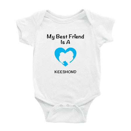 

My Best Friend is A Keeshond Dog Funny Baby Romper Clothes