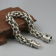 thumbnail image 3 of K-KED Pure Silver S925 Sterling Silver Chain 12mm Width Men's Link Bracelet 8.66inchL, 3 of 6