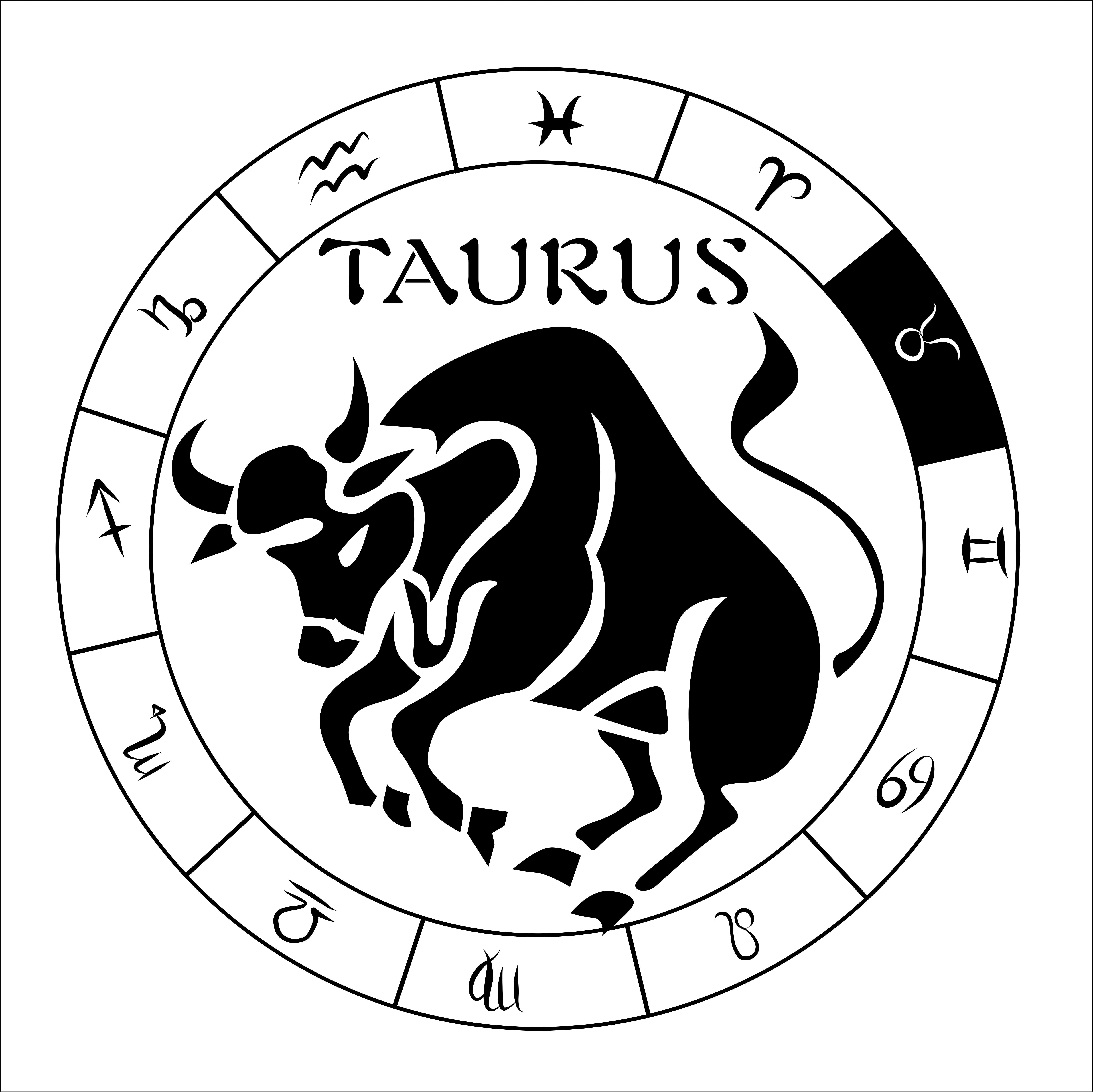 Printable Taurus Minimalist Zodiac Astrological Star Sign Digital Poster Print at Home