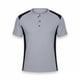 thumbnail image 3 of Ceisia Men's Slim Fit Short Sleeve Henley Shirt Waffle Knit Contrast Panel Casual T-shirt Gray XL Gifts, 3 of 6