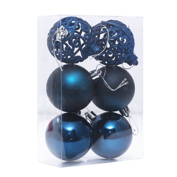 Adornos navideños Bola navideña 6CM8CM Colgante Luz navideña Bola hueca de plástico Suministros