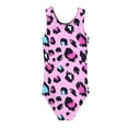 thumbnail image 4 of TiaoBug Kids Girls One Piece Ballet Dance Gymnastics Leotard Bodysuit Leopard Printed Tankini Jumpsuit, 4 of 6