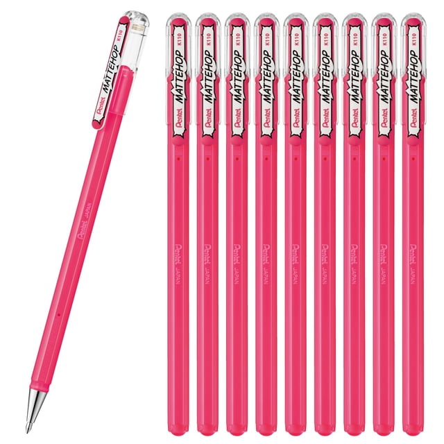 Bolígrafo Pentel Matte Hop Rosa 10 unidades Punta 1 mm