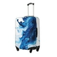 thumbnail image 2 of Uemuo Blue White Fluid Art Printed Washable Luggage Cover - Fashion Suitcase Protector Fits 18-32 Inch Luggage -X-Large, 2 of 9
