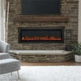 thumbnail image 3 of Real Flame 65" Metal and Glass Wall Mounted Electric Fireplace Insert in Black, 3 of 13