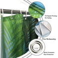 thumbnail image 5 of Ocean Beach Shower Curtain, Summer Seaside Tropical Paradise Blue Sky Palm Tree Island Bathroom Curtain Waterproof Fabric Machine Washable with 12 Hooks, 5 of 6