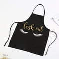thumbnail image 1 of Aprons for Kitchen, Fashionable Apron, Eyelashes Gold Blocking Cooking Baking Apron for Home Kitchen Cafes(Balck), 1 of 7