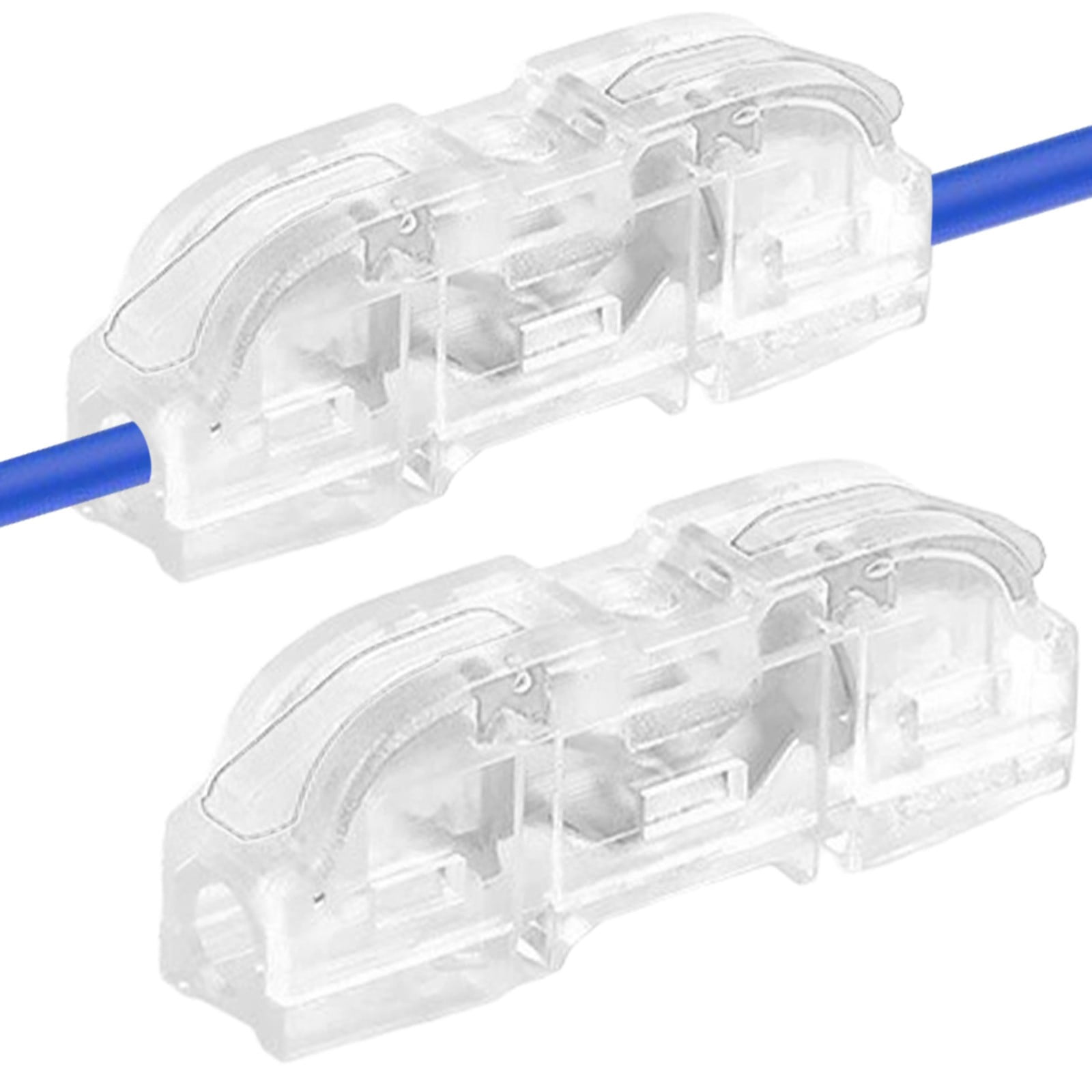 50-100PCS Conductor Compact Connectors Lever Connectors Nuts, Orange Electrical Wire Terminals for Any Circuit Inline Splices 28-12 AWG, 1 in 1 Out Lever Wire Connectors,White*50,1.4x0.4x0.6"