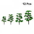 thumbnail image 3 of Shisuyan 12Pcs Model Trees Artificial Tree Fake Plants Decorative Lifelike Green Plant Park Scenery Layout Miniature Landscape Scenery(Green), 3 of 8