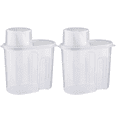 thumbnail image 1 of Recipientes herméticos para almacenamiento de alimentos secos, dispensador de plástico sin BPA con boquilla verteble, taza medidora para cereales, harina y suministros para hornear, incluye un, 1 of 5