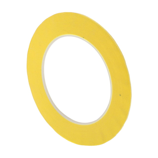 Cinta de pintor Unique Bargains, fácil de quitar, cinta de enmascarar Master Tape 140U amarilla, 0.06 pulgadas x 52.5 yardas
