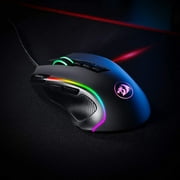 Redragon M612 Predator RGB Gaming Mouse, 8000 DPI Wired Optical Gamer Mouse with 11 Programmable Buttons & 5 Backlit Modes, Software Supports DIY Keybinds Rapid Fire Button