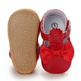 thumbnail image 5 of Infant Baby Girls Soft Sole Bowknot Princess Wedding Dress Mary Jane Flats Prewalker Newborn Light Baby Sneaker Shoes, 5 of 8