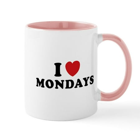 

CafePress - I Love Mondays Mug - 11 oz Ceramic Mug - Novelty Coffee Tea Cup