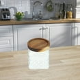 thumbnail image 5 of HEMOTON Glass Jar with Wood Lid for Packing Candy Tea Rice and Flour Airtight Storage canisters 4.5x6.5 Inches, 5 of 7