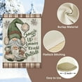 thumbnail image 3 of Winter Snuggle Up Gnomies It''s Cold Outside Decorative Garden Flag, Christmas Brown Gnome Plaid Yard Decorations, Snowflakes Farmhouse Burlap Outdoor Small Home Decor Double Sided 12.5x18, 3 of 6