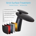 thumbnail image 2 of Wovier Matte Black Waterfall Bathroom Sink Faucet with Supply Hose,Single Handle Single Hole Faucet,Slanted Body Basin Mixer Tap Commercial,Black, 2 of 6