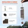 thumbnail image 6 of VEVOR Wind Chimes for Outside,50", Deep Tone Wind Chimes with 6 Tubes, Unique Large Memorial Wind Chimes for Anniversary, Amazing Outdoor Decor for Your Patio,Porch, Garden and Backyard,Copper Vein, 6 of 9