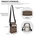 thumbnail image 6 of HELLHERO Polyester Messenger Bag Double-layer Women Crossbody Bag for Travel, Outdoor and Daily Use, Dog Paw Print Design, 6 of 7