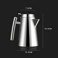 thumbnail image 1 of Raindrops Large Capacity Stainless Steel Water Pitcher Easy to Clean Silver 1Pcs for Dormitory, 1 of 8