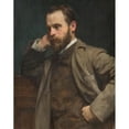 thumbnail image 2 of Frederick Samuel Beaumont 12x14 Gold Ornate Wood Frame and Double Matted Museum Art Print Titled - Portrait of a Gentleman (1885), 2 of 4