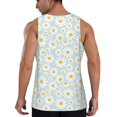 thumbnail image 3 of Fotbe Daisies Flowers Pattern Men's Quick Dry Workout Tank Top Gym Muscle Tee Fitness Bodybuilding Sleeveless T Shirt Breathable Workout Shirt-Medium, 3 of 9